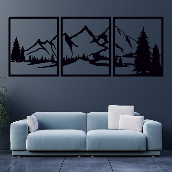 Obraz - príroda na tri časti Veľkosť rámu: 80x31cm