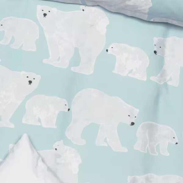 Obliečky KLASIK DESIGN polar bears bežný 1x paplón 140x200 + 1x vankúš 70x90 cm