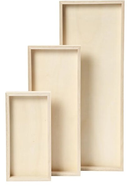 Drevený rám - obdĺžnik Veľkosť: 20cm x 10cm