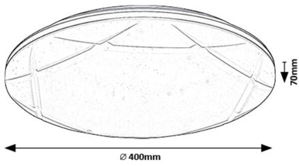 Rabalux 71053 - LED Stropné svietidlo OSWALD LED/24W/230V 4000K pr. 40 cm