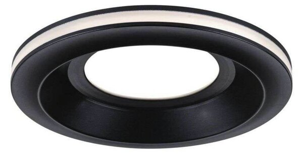 Paulmann Zapustené LED svietidlo Sormus, čierna, Ø 10 cm, IP65, 3 ks, Čierna, Kúpeľňa, Plast, Moderný, Zapustené okrúhle