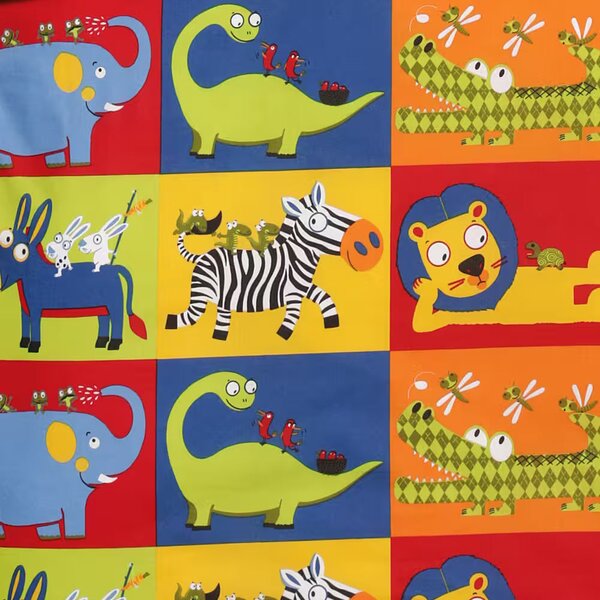 Obliečky KLASIK zoo patch bežný 1x paplón 140x200 + 1x vankúš 70x90 cm