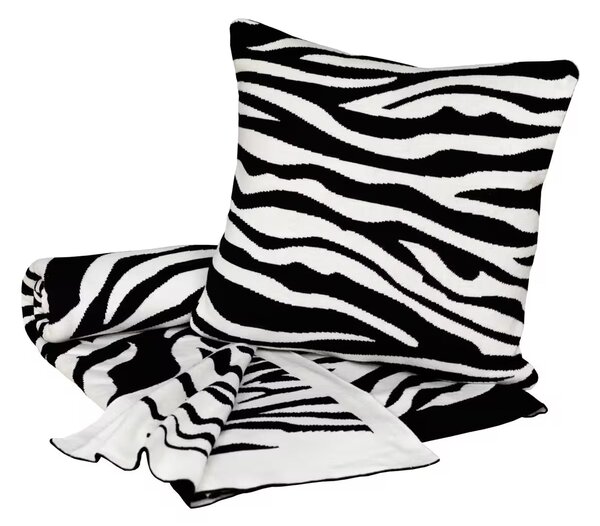 Deka pletená DESIGN zebra 130x190 cm