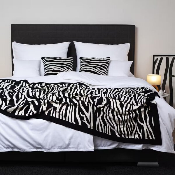 Deka pletená DESIGN zebra 130x190 cm