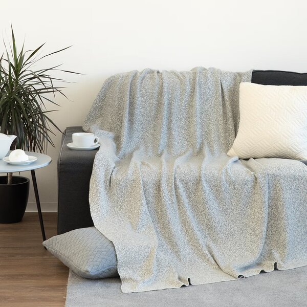 Deka pletená DESIGN ombre siva 130x190 cm
