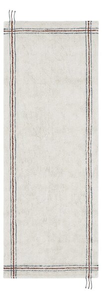 Krémový prateľný ručne tkaný bavlnený behúň 80x230 cm Cuisine Natural – Lorena Canals