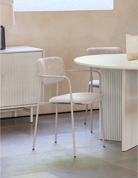 Krémovobiela jedálenská stolička Zama – Unique Furniture