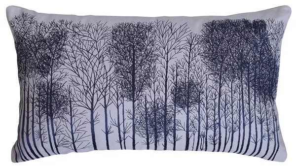 Dekoračný návlek ART NATURE trees sivá modrá 30x50 cm