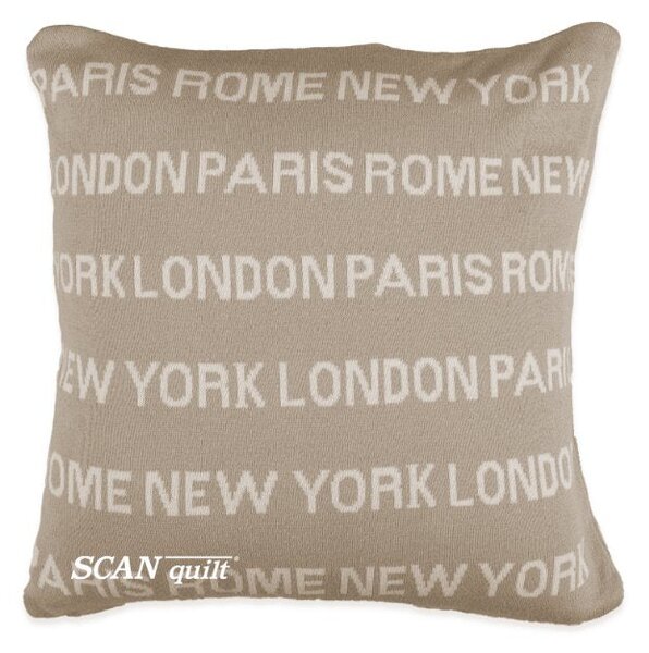 Dekoračný návlek pletený DESIGN london béžová natur 45x45 cm