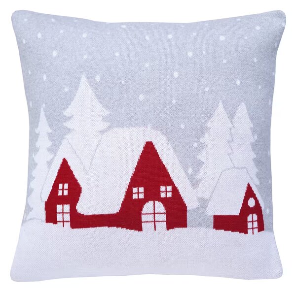 Dekoračný návlek pletený DESIGN polárne domčeky 45x45 cm