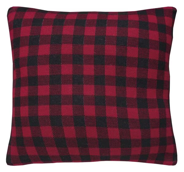 Dekoračný návlek pletený DESIGN biely strom káro 45x45 cm