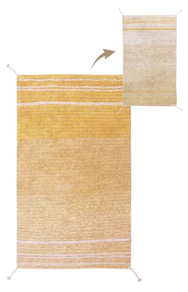 Okrovožltý bavlnený koberec 80x140 cm Twin Amber – Lorena Canals