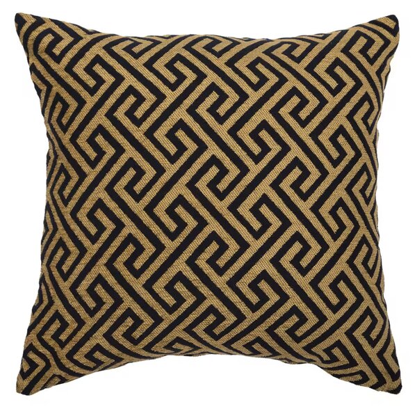 Dekoračný návlek SOFAS kristal žltá čierna 45x45 cm