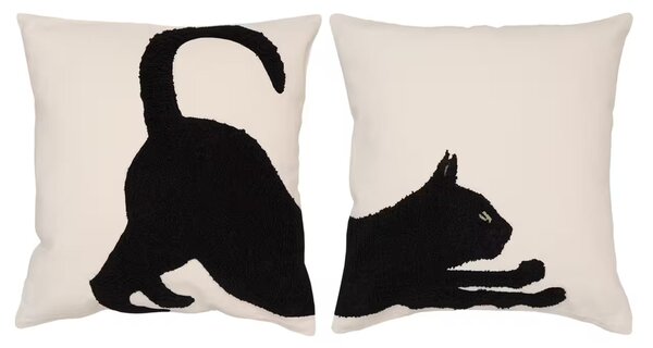 Dekoračný návlek BLACK CAT - set 2 ks stretching cat 45x45 cm