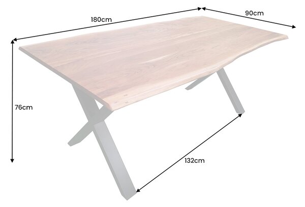 Dizajnový jedálenský stôl Massive X 180 cm akácia