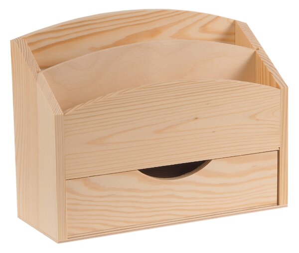 Stolový organizér na dokumenty so zásuvkou
