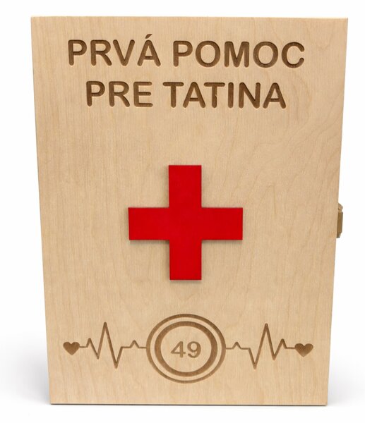 Drevená krabička - prvá pomoc