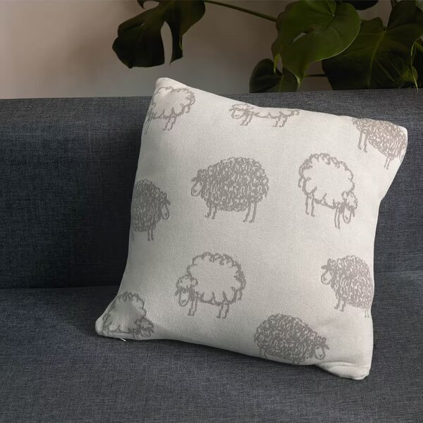 Dekoračný návlek pletený DESIGN ovečky 45x45 cm