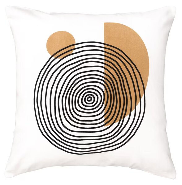 Dekoračný návlek DEKORO big spiral smotanová 45x45 cm