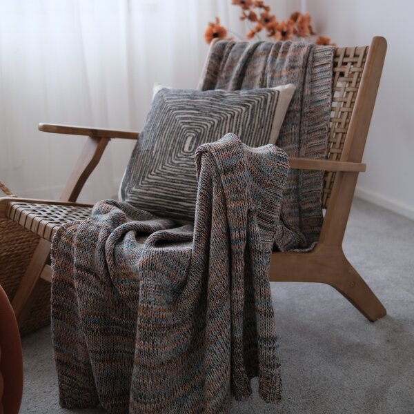 Deka pletená MELANGE LUREX melír pastelová 130x190 cm