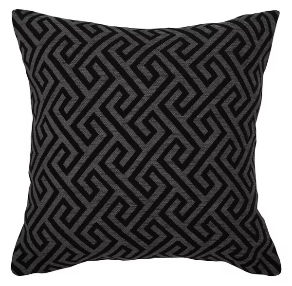 Dekoračný návlek SOFAS kristal sivá čierna 45x45 cm
