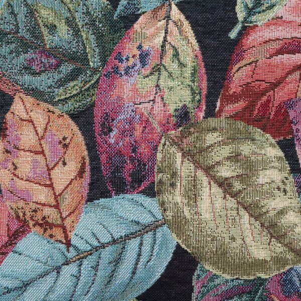 Dekoračný návlek SOFA leaves čierna 45x45 cm