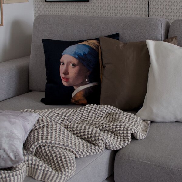 Dekoračný návlek ART VELVET Vermeer - dievča s perlou 45x45 cm