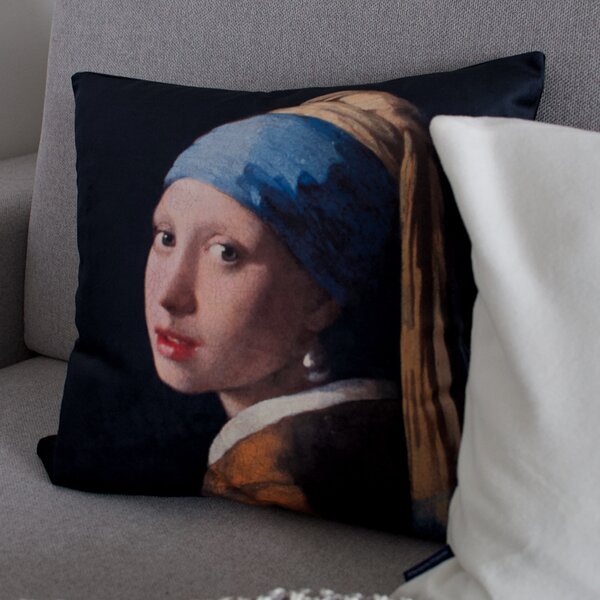 Dekoračný návlek ART VELVET Vermeer - dievča s perlou 45x45 cm