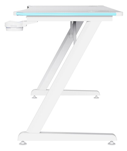 Trust GXT 709W LUMINUS RGB desk White 25328 - Hráčsky stôl