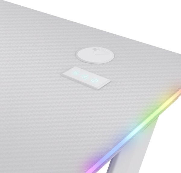 Trust GXT 709W LUMINUS RGB desk White 25328 - Hráčsky stôl