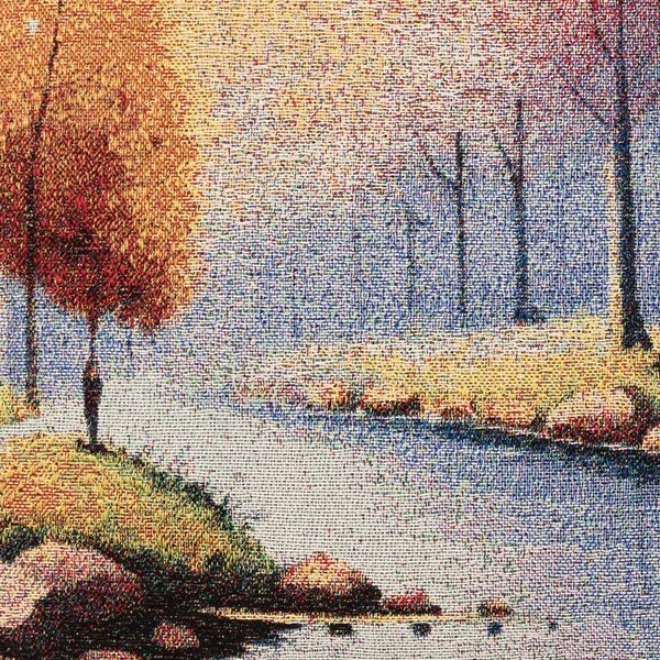 Dekoračný návlek MOTIV river okrová modrá 45x45 cm