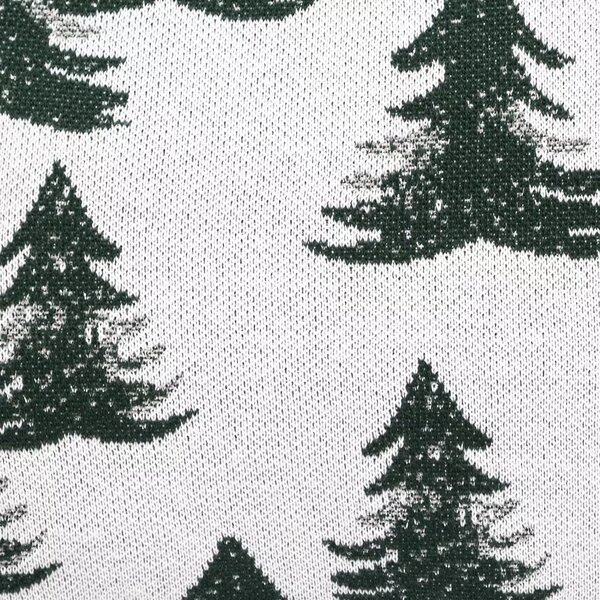 Dekoračný návlek pletený DESIGN LUREX les zelená strieborná 45x45 cm