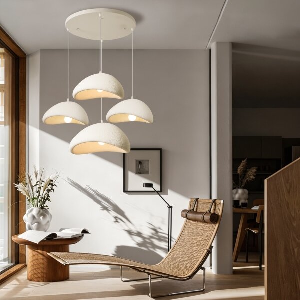 BRILAGI - Luster na lanku WABI SABI 4xE27/60W/230V biela