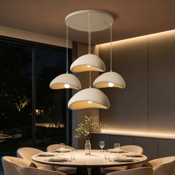 BRILAGI - Luster na lanku WABI SABI 4xE27/60W/230V biela