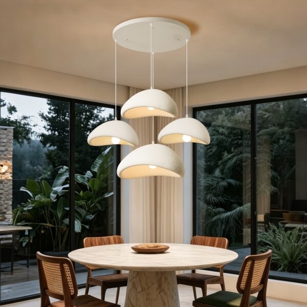 BRILAGI - Luster na lanku WABI SABI 4xE27/60W/230V biela