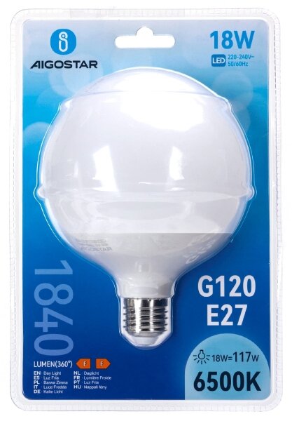 LED Žiarovka G120 E27/18W/230V 6500K - Aigostar