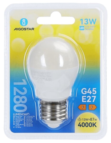 LED žiarovka G45 E27/13W/230V 4000K - Aigostar