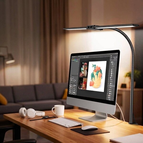 Top Light - LED stmievateľná stolová lampa s klipom LYRA LED/18W/230V 3000-6500K čierna