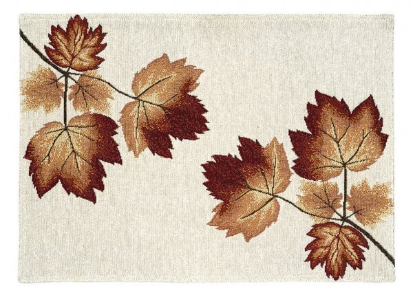 Prestieranie MOTIV javorové listy smotanová 32x135 cm štóla