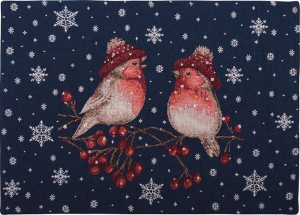 Prestieranie MOTIV vtáčiky modrá 32x48 cm
