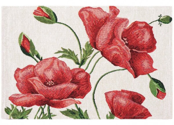 Prestieranie MOTIV poppy biela červená 32x48 cm