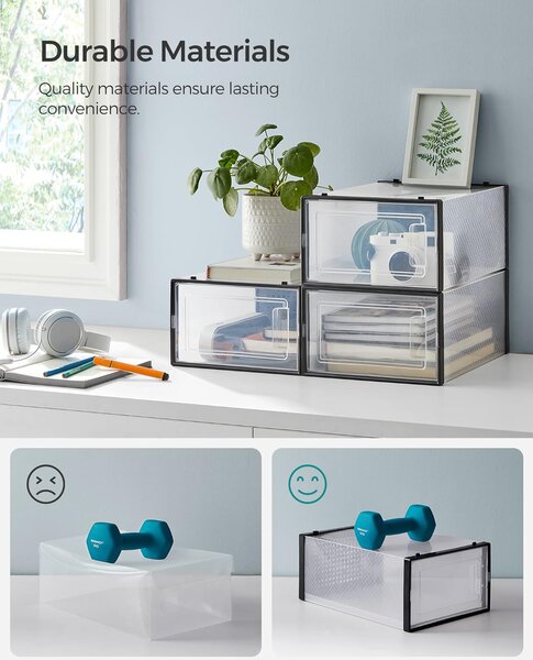 SONGMICS Úložné boxy priehľadné 18 ks