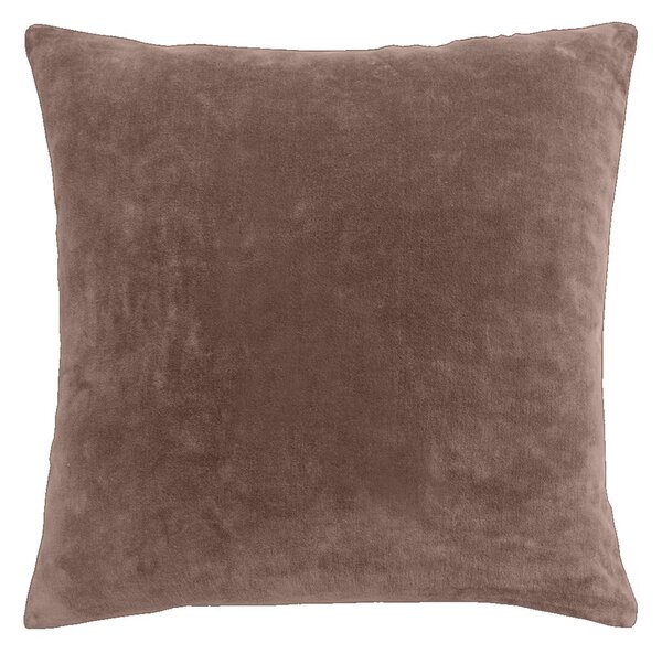Dekoračný návlek COTTON VELVET krivky hnedá 45x45 cm