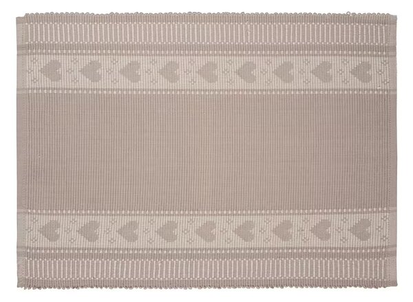Prestieranie RIB bordúra srdiečka béžová biela 33x45 cm