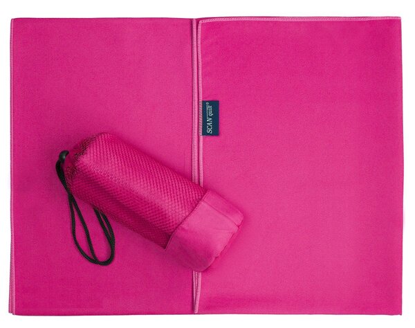 Rýchloschnúca osuška FITNESS BAG ružová 70x140 cm