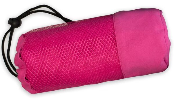 Rýchloschnúca osuška FITNESS BAG ružová 70x140 cm
