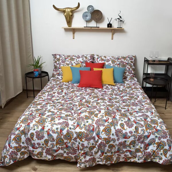 Obliečky ART JERSEY granada pestrá bežný 1x paplón 140x200 + 1x vankúš 70x90 cm