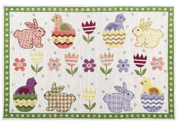 Prestieranie MOTIV kuriatka, zajačiky pastelová 32x48 cm