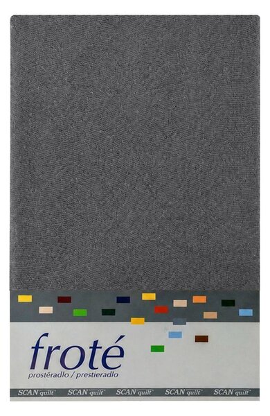 Prestieradlo FROTÉ tmavá sivá 90x200 cm