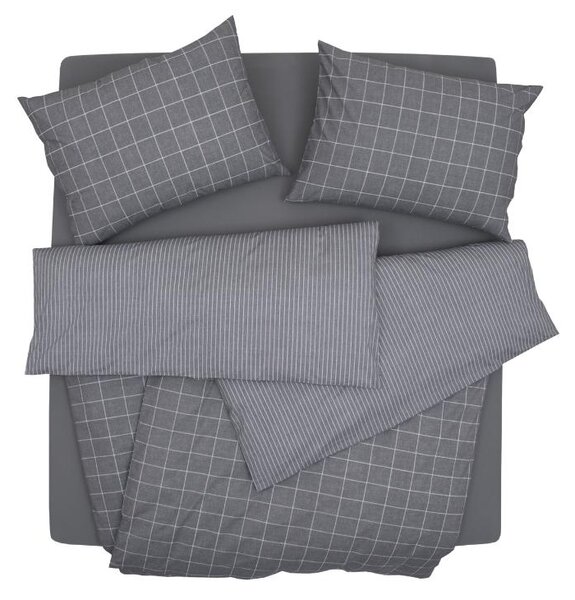 Obliečky KLASIK kocka prúžok Štandardný 1x paplón 140x200 + 1x vankúš 70x90 cm